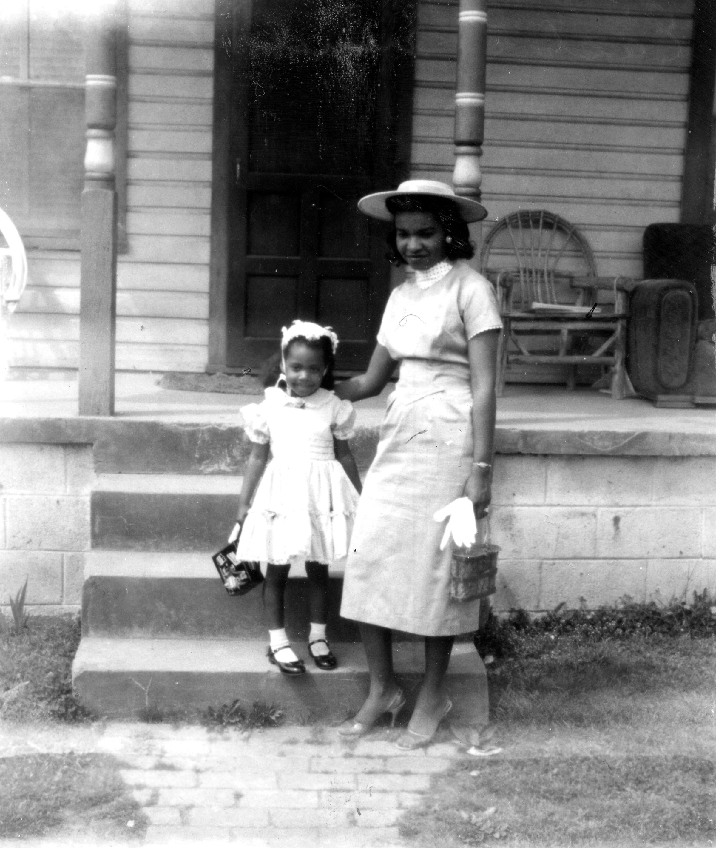 Mary Day with godchild, Kathline Lawson  Daughter of James and Catherine Lawson, Granddaughter of Anderson and Bernice Walls