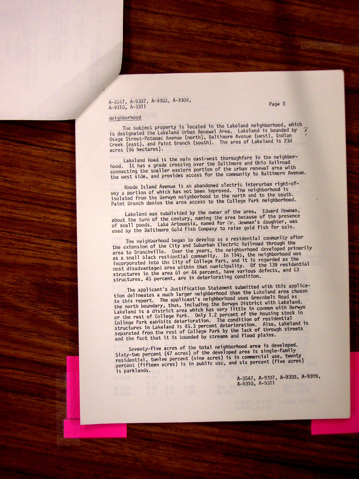 MNCPPC Technical Staff Report 1978
