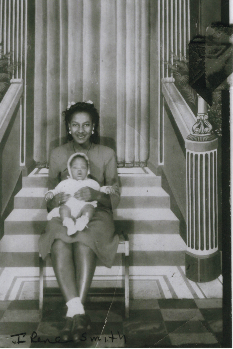 Taken in 1946, Irene Helen Smith holding first nephew (Leo Johnson), donor Jennifer Campbell-Dawkins' cousin, on her lap. 