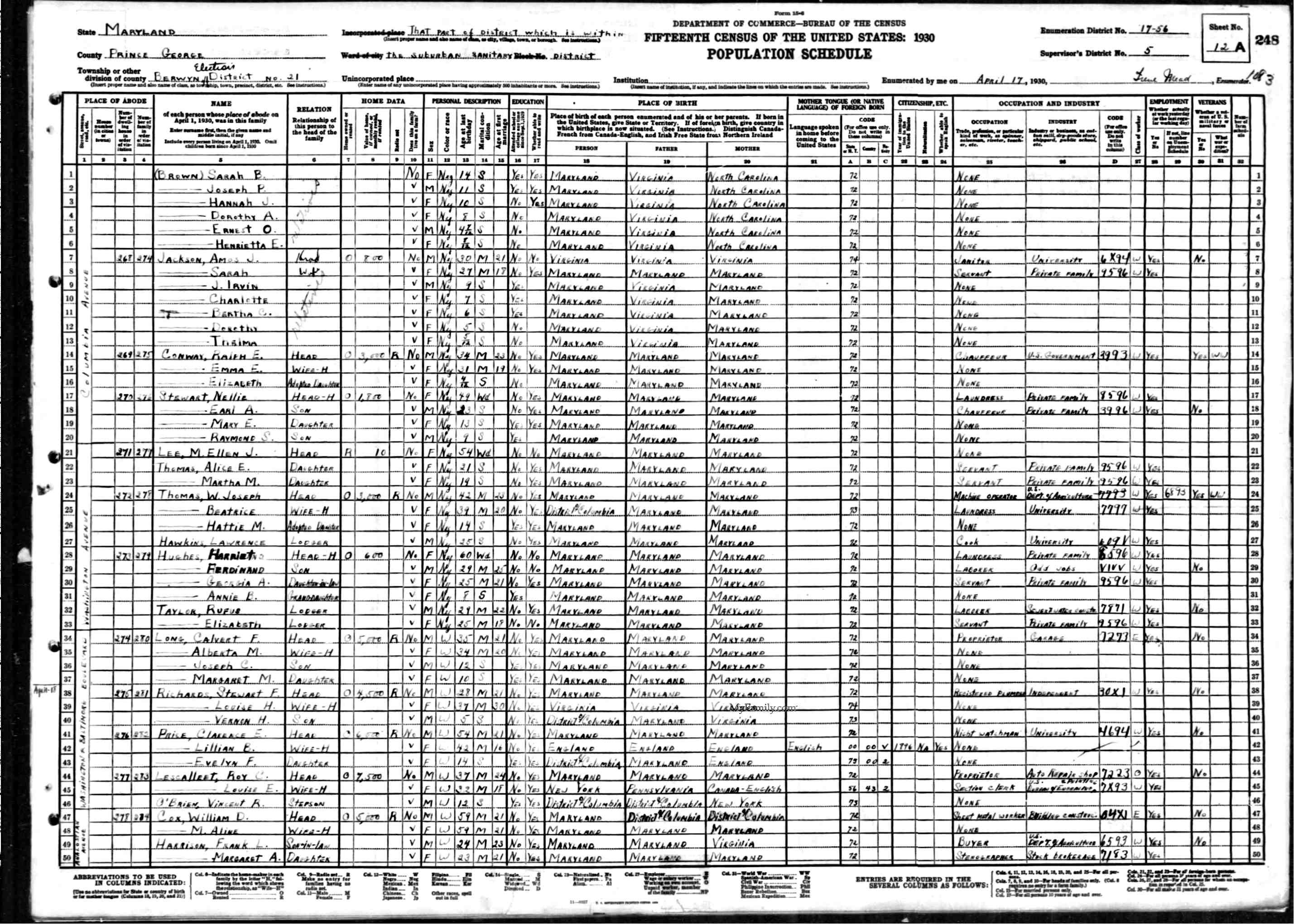 Census Page 