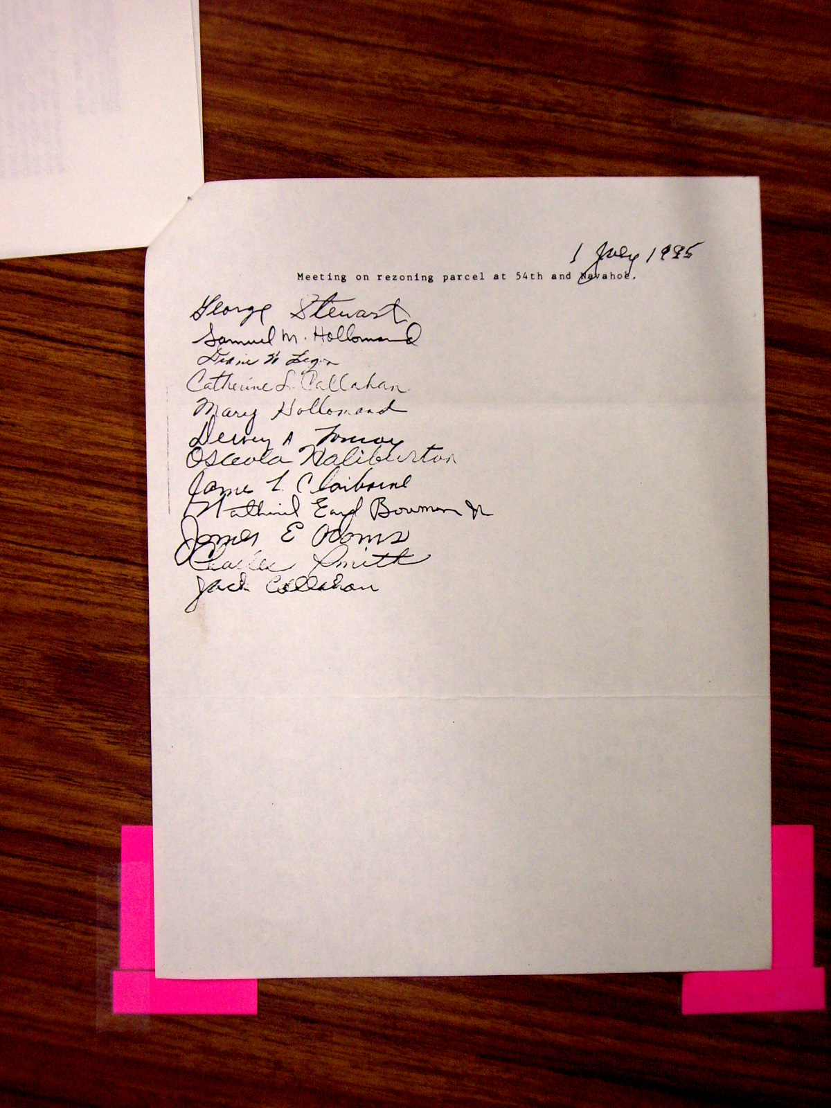 Lakeland Civic Association to Mayor dated July 5, 1985