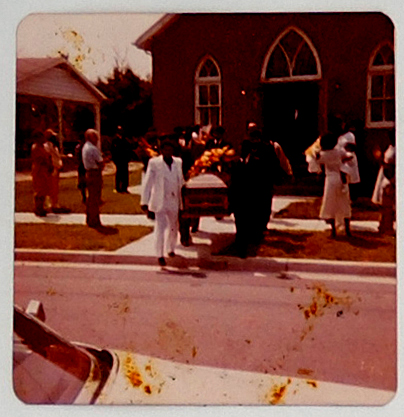 Billy's casket in 1980.