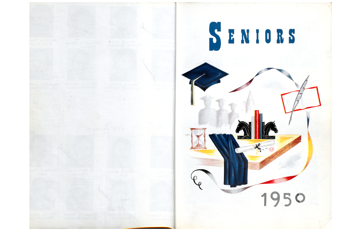 Yearbook of Lakeland Junior-Senior High School's graduating 1950 class. See Description for more details about this particular page.