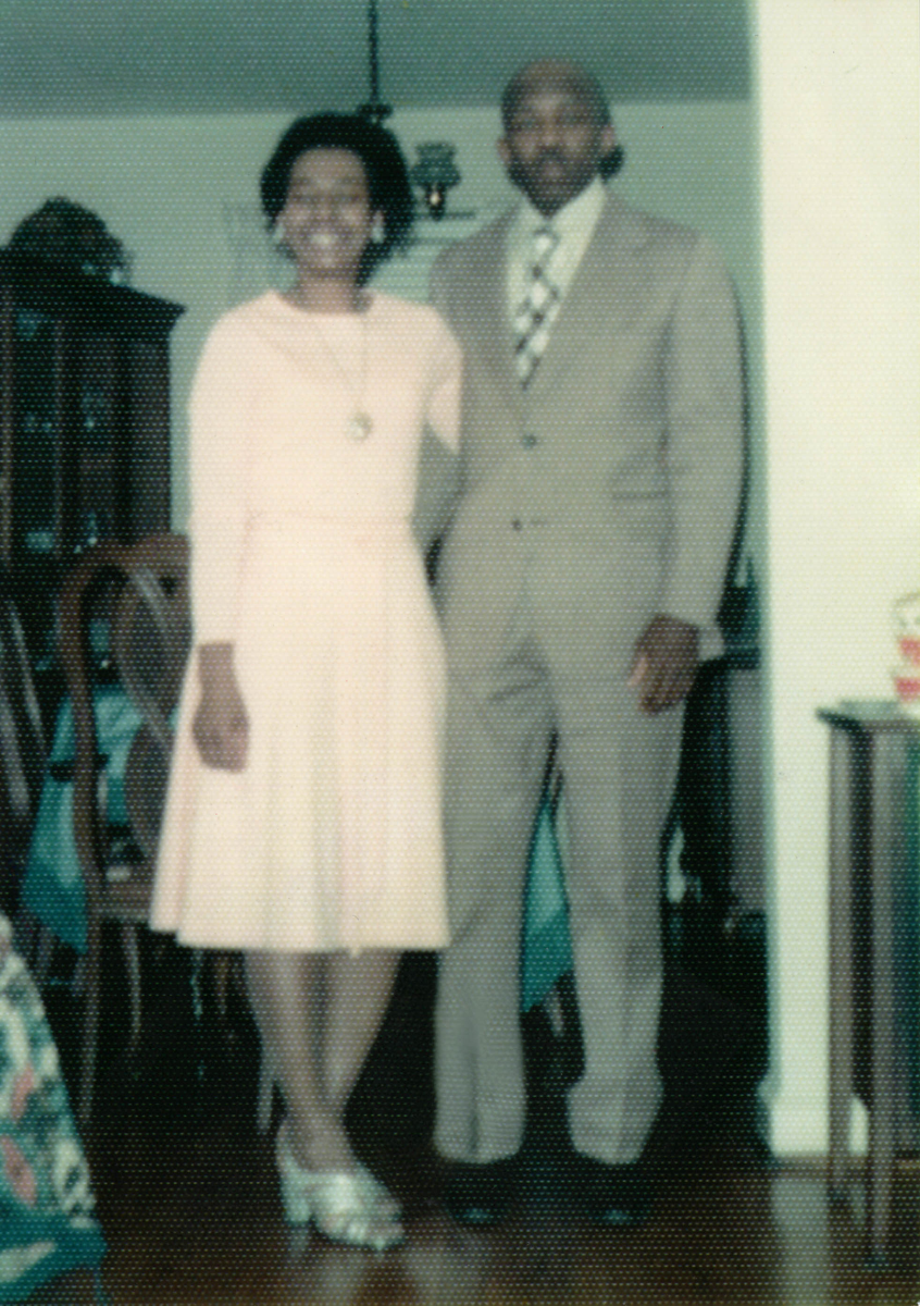 Donor Jennifer Campbell-Dawkins' mother and father (Robert Lee Smith), married about 1949. 
