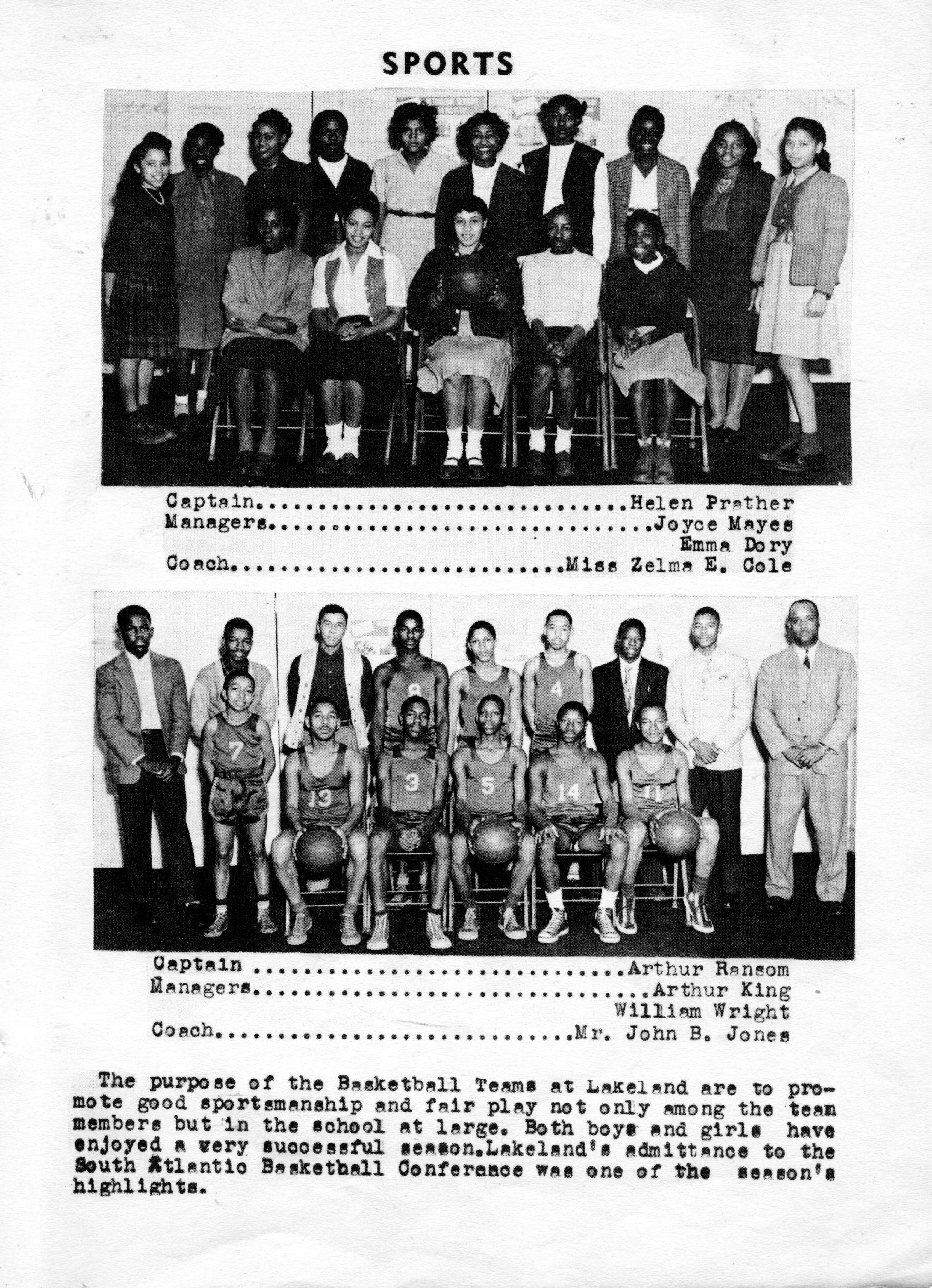 Sports- Lakelander 1948 Yearbook