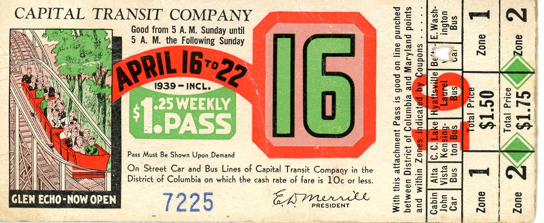 Capital Transit Weekly Pass